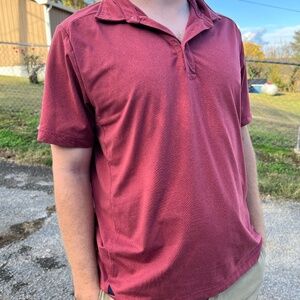 UnTuckIt Large Mens T Shirt Polo Red